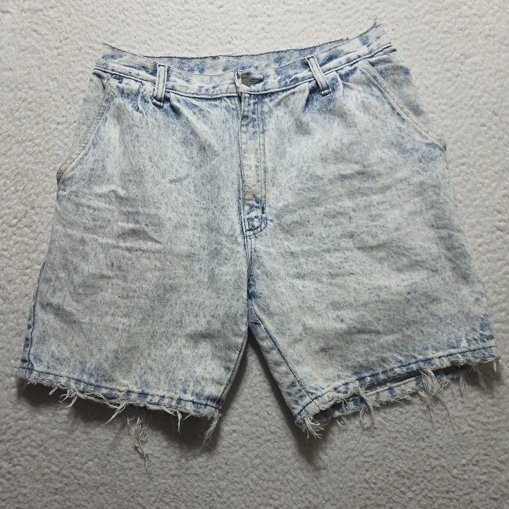 VTG 80s Bristol Blues Mom Jean Shorts Acid Stonewash High Rise Size 28 Wiskerd